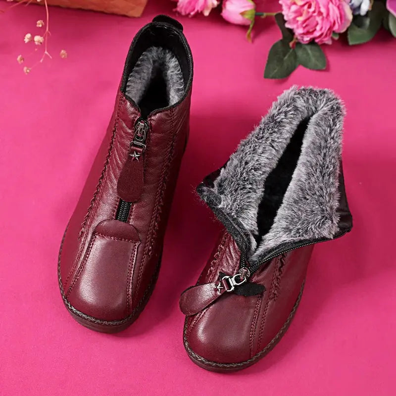 🔥Last Day Promotion – 50% Discount - Women's Non-Slip Natural Leather Ankle Boots