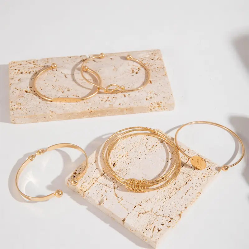 Elin Knotted Elegance Bracelet Set | Gold