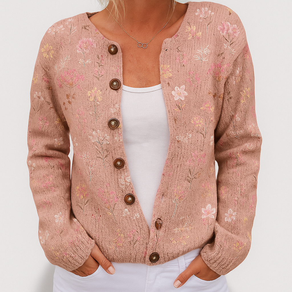 Emma | Women's Floral Knit Cardigan | Versatile Fit