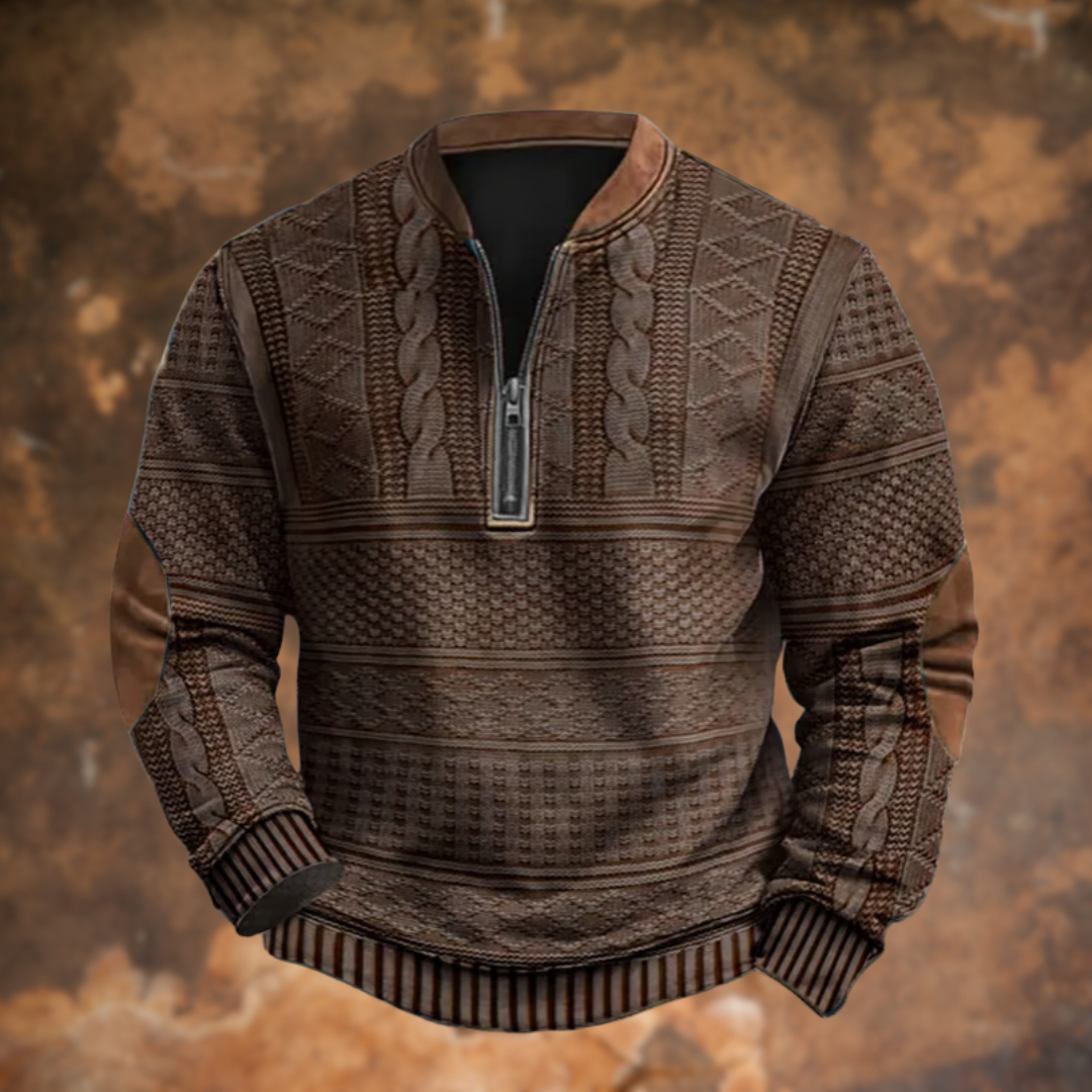 Nathan | Knitted Sweater with Zipper Detail