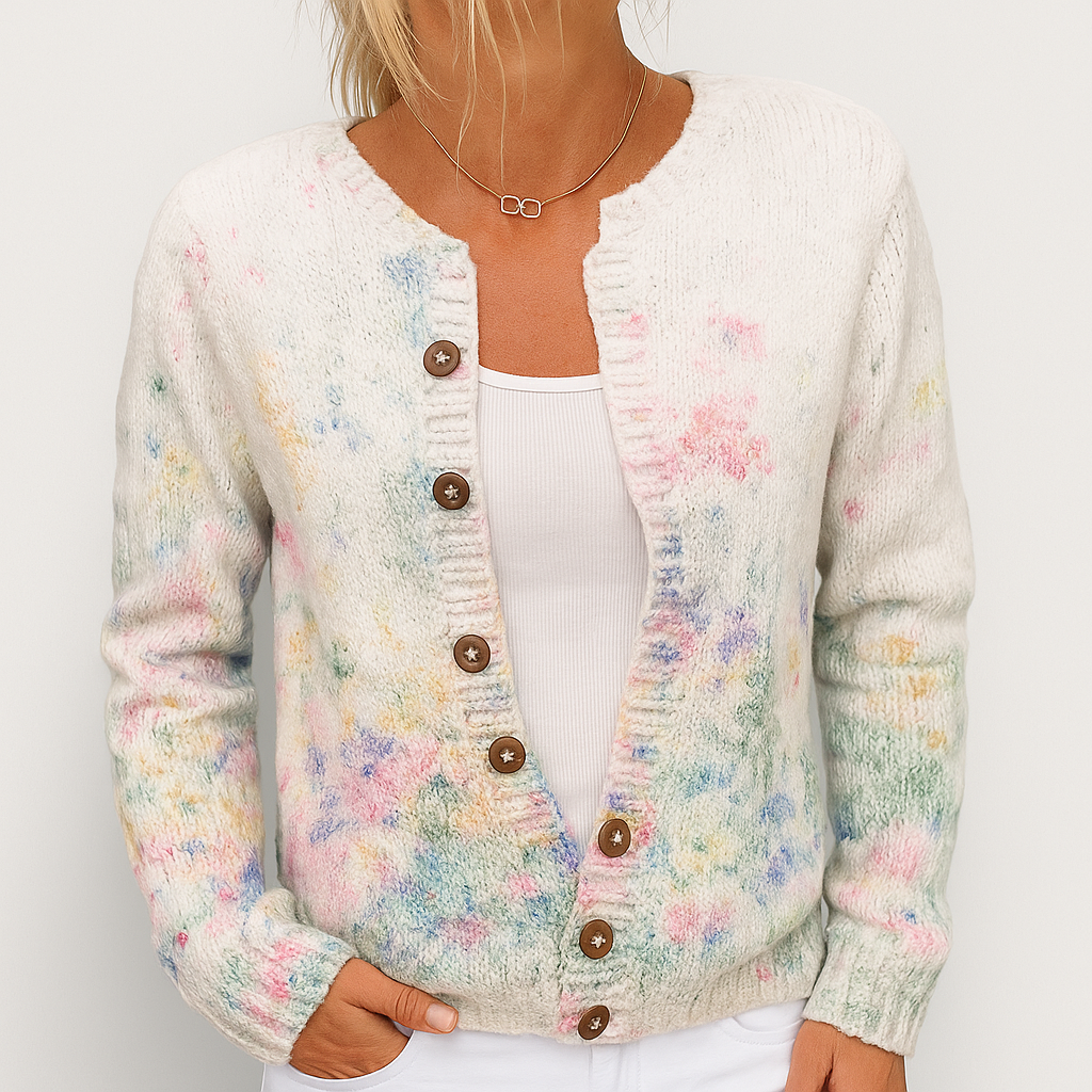 Emma | Women's Floral Knit Cardigan | Versatile Fit