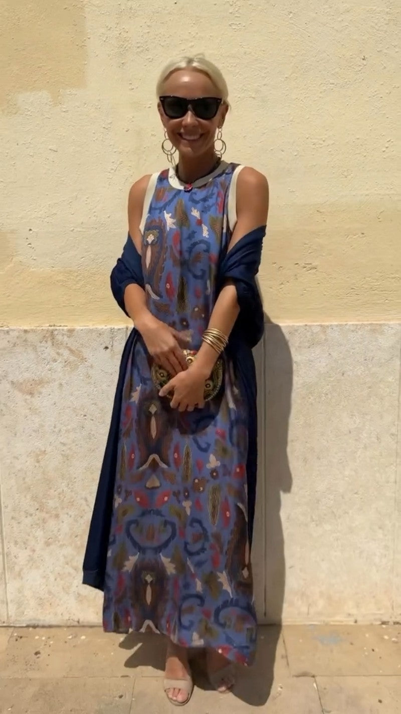 Audrey | Elegant long dress with matching shawl