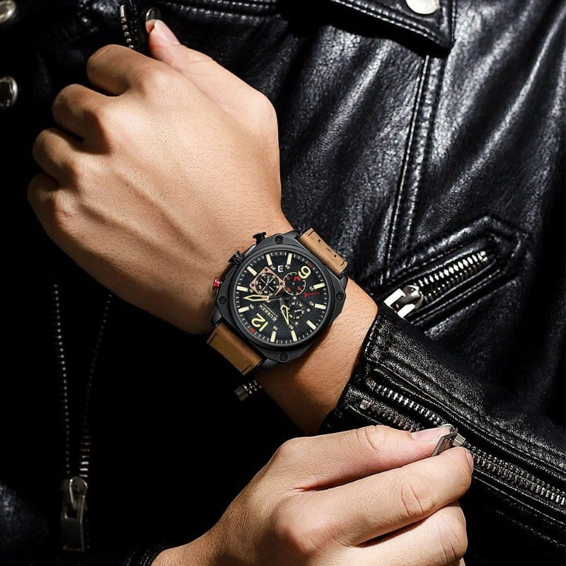 Business Leather Quartz Watch™ - Olsen & Olsen