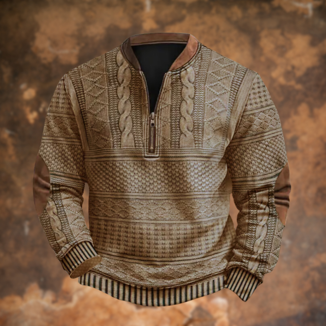 Nathan | Knitted Sweater with Zipper Detail