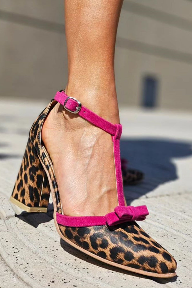 Eva | Green Leopard Print Sandals with Color Accent