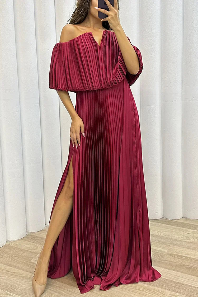 Isabella - Elegant Pleated Maxi Dress