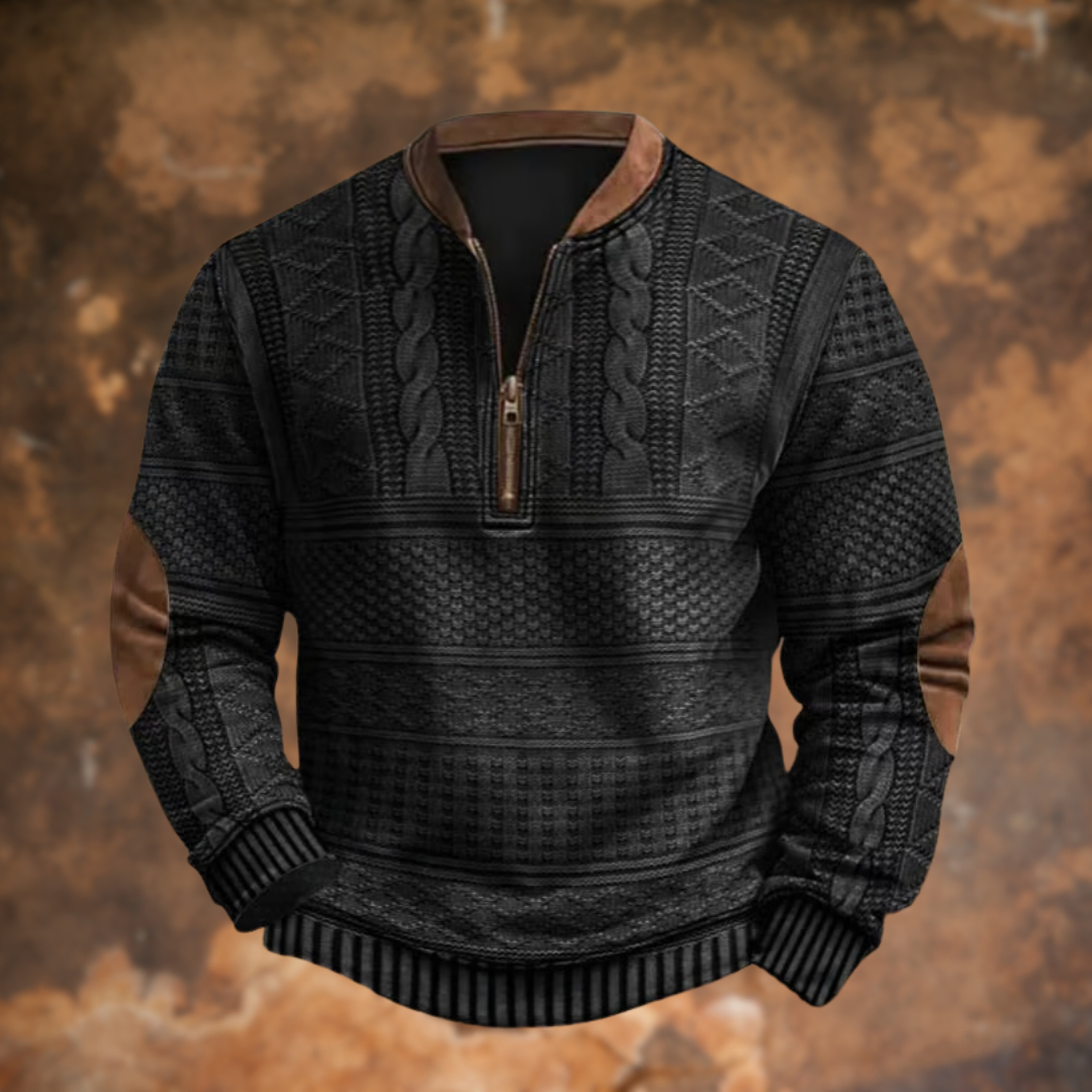 Nathan | Knitted Sweater with Zipper Detail