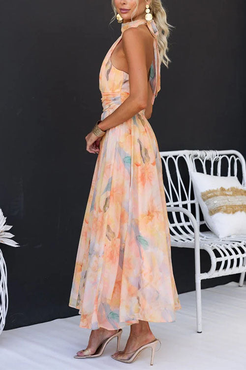 Faith - Long Printed Dress