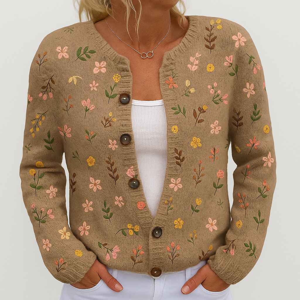 Emma | Women's Floral Knit Cardigan | Versatile Fit