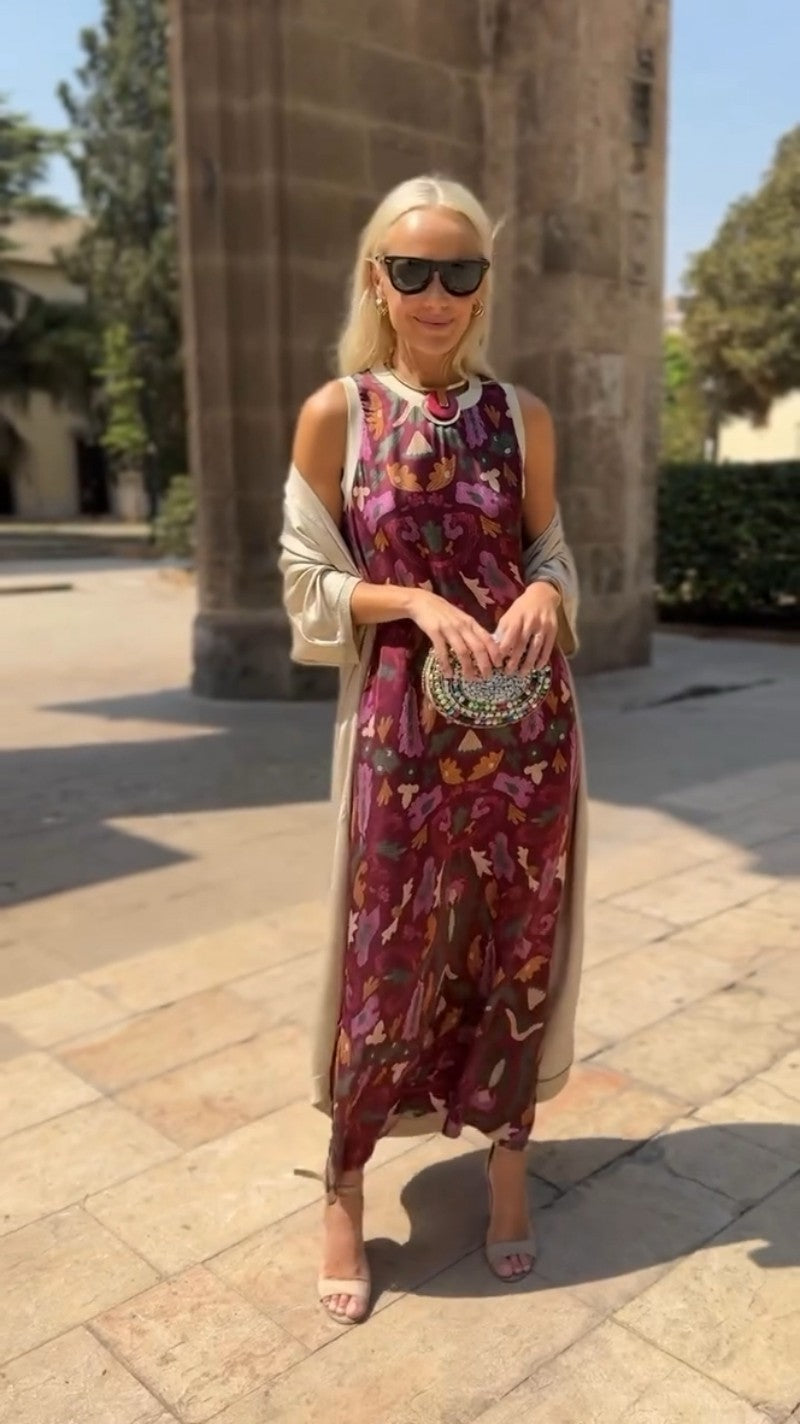 Layla | Elegant long dress with matching shawl
