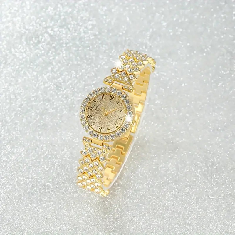 Cass Radiance Gold Watch and Bracelet Set | Gold