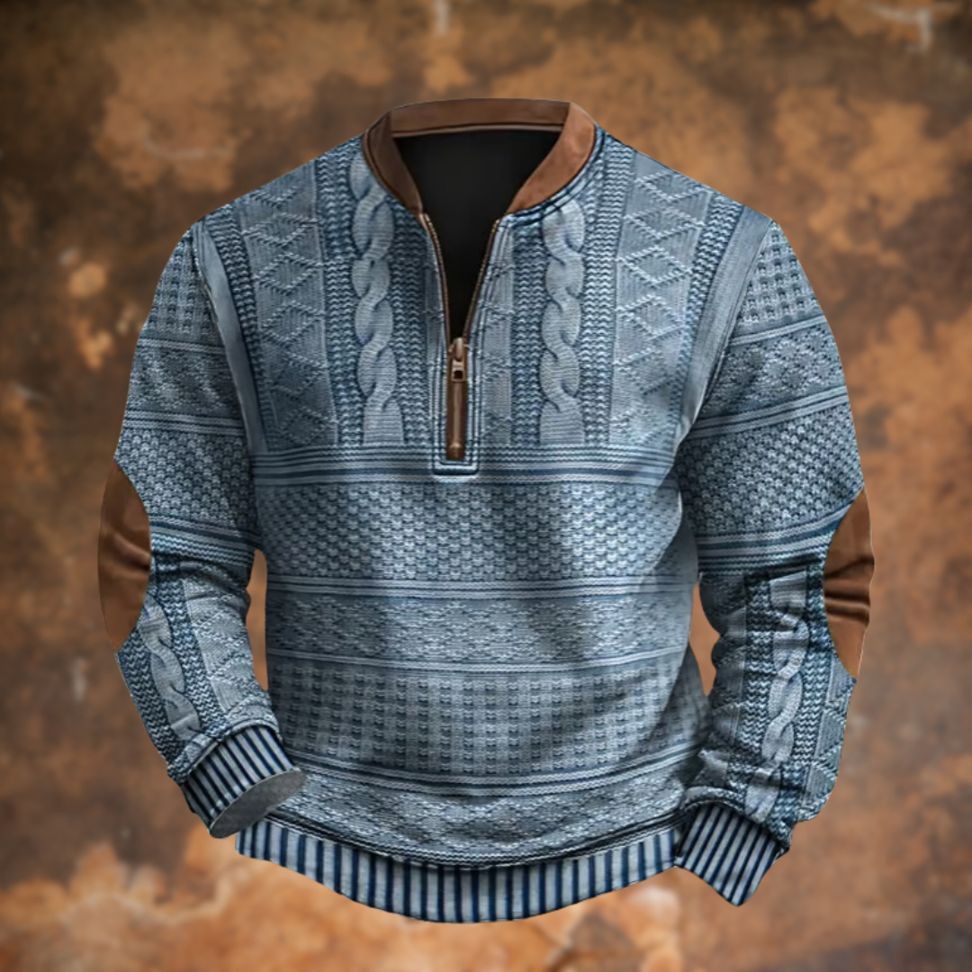 Nathan | Knitted Sweater with Zipper Detail
