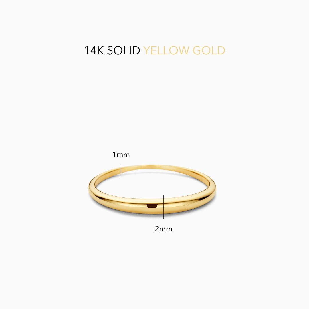 Iris Slim Dome Ring | Gold