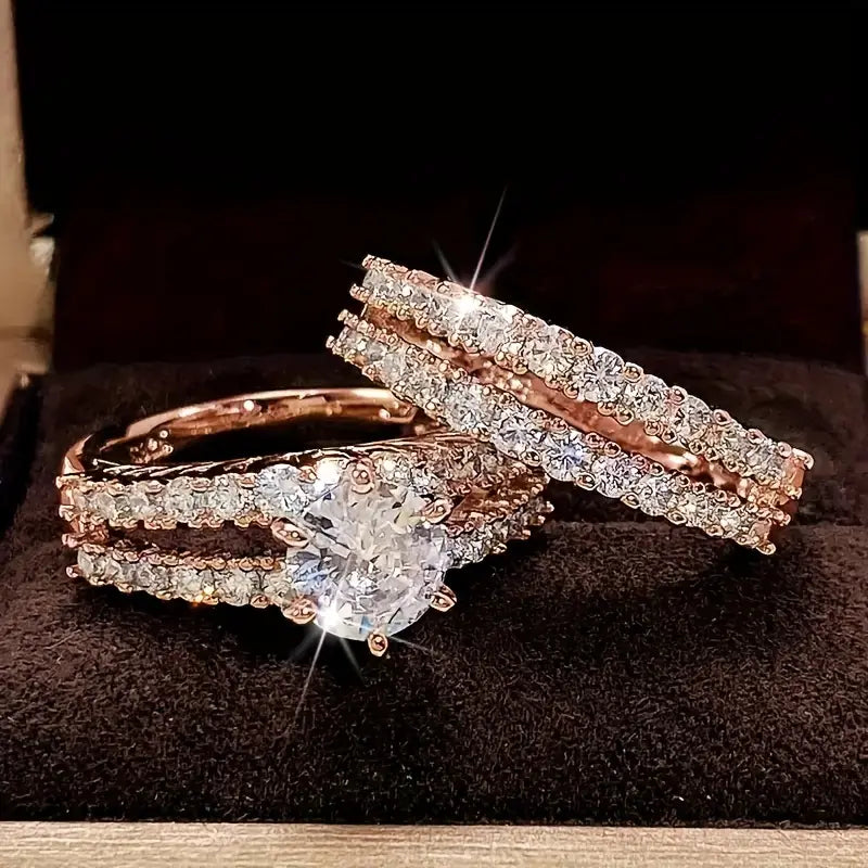 Inda Eternal Radiance Ring Set | Gold