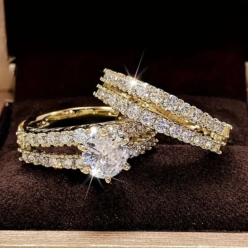 Inda Eternal Radiance Ring Set | Gold