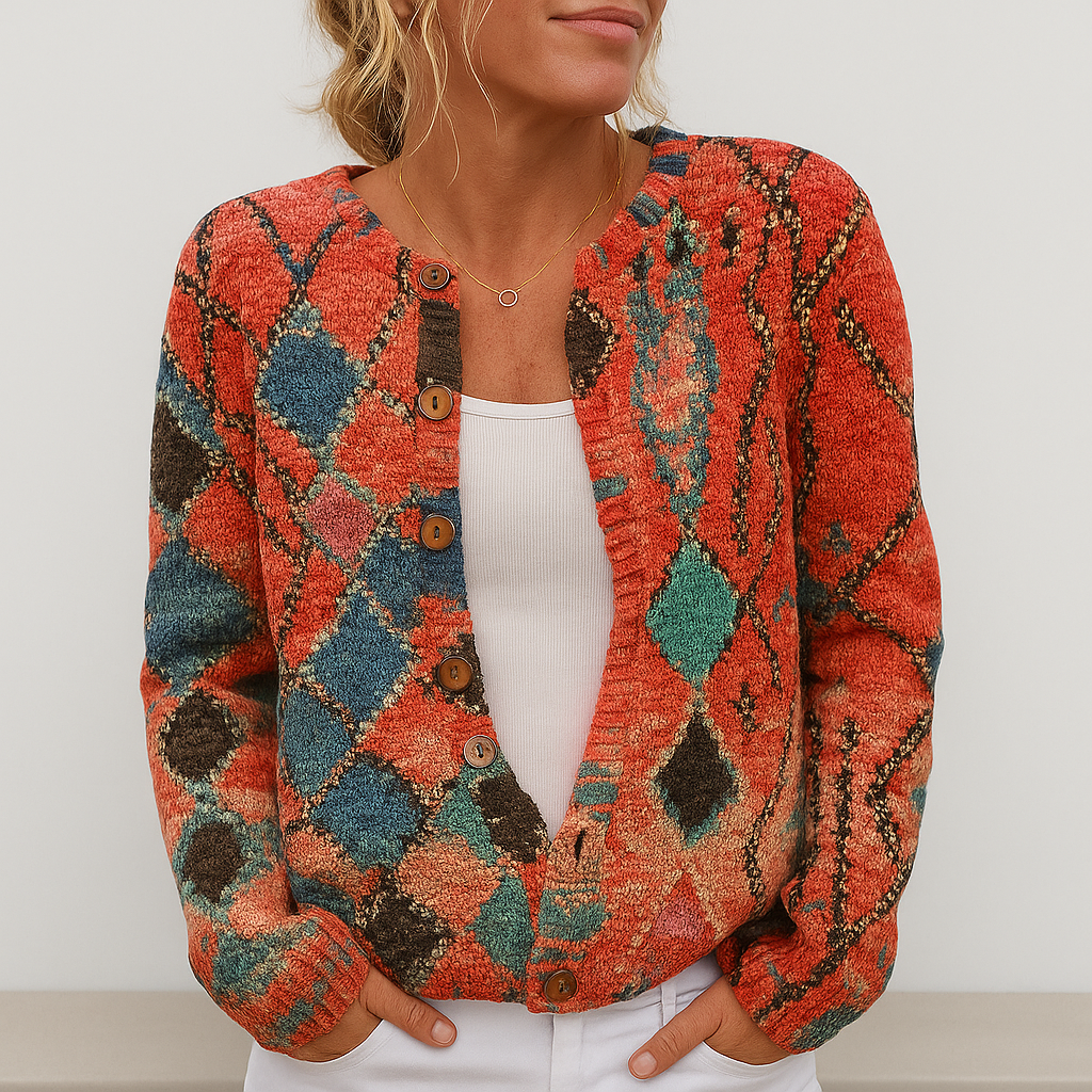 Emma | Women's Floral Knit Cardigan | Versatile Fit