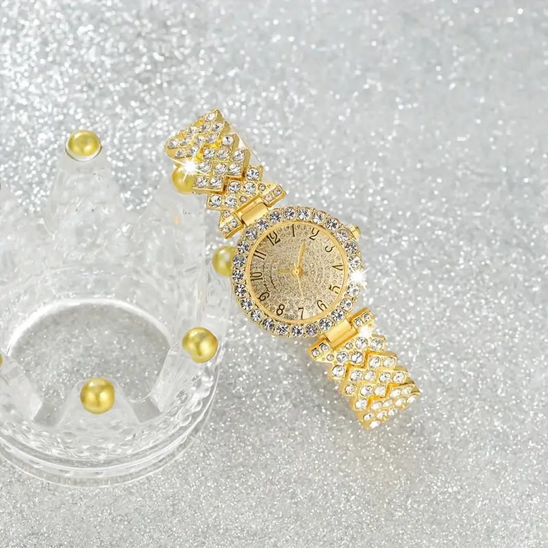 Cass Radiance Gold Watch and Bracelet Set | Gold