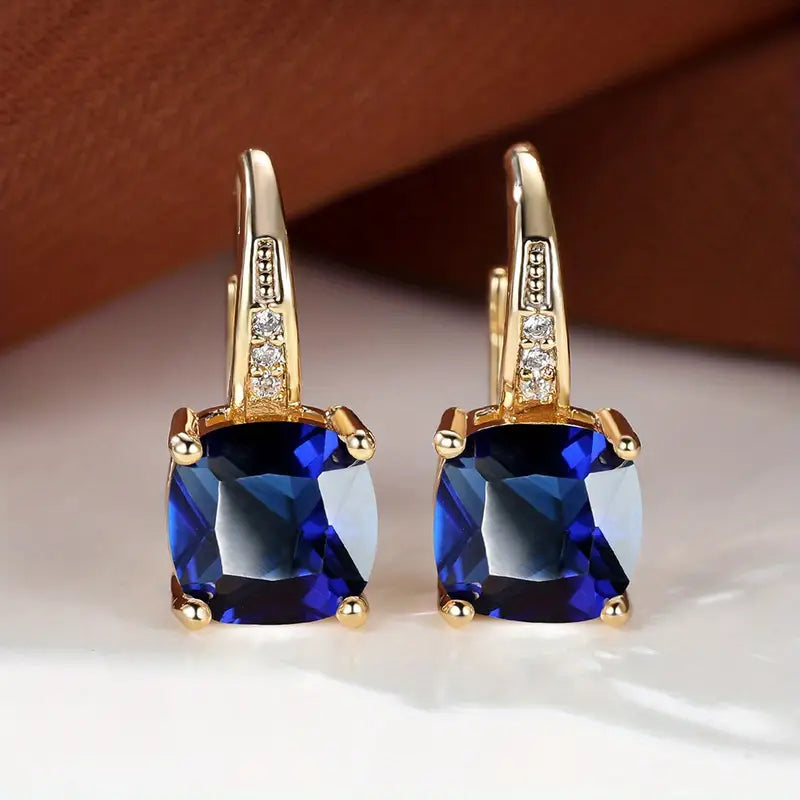 Cher Mystic Stone Hoop Earrings | Gold