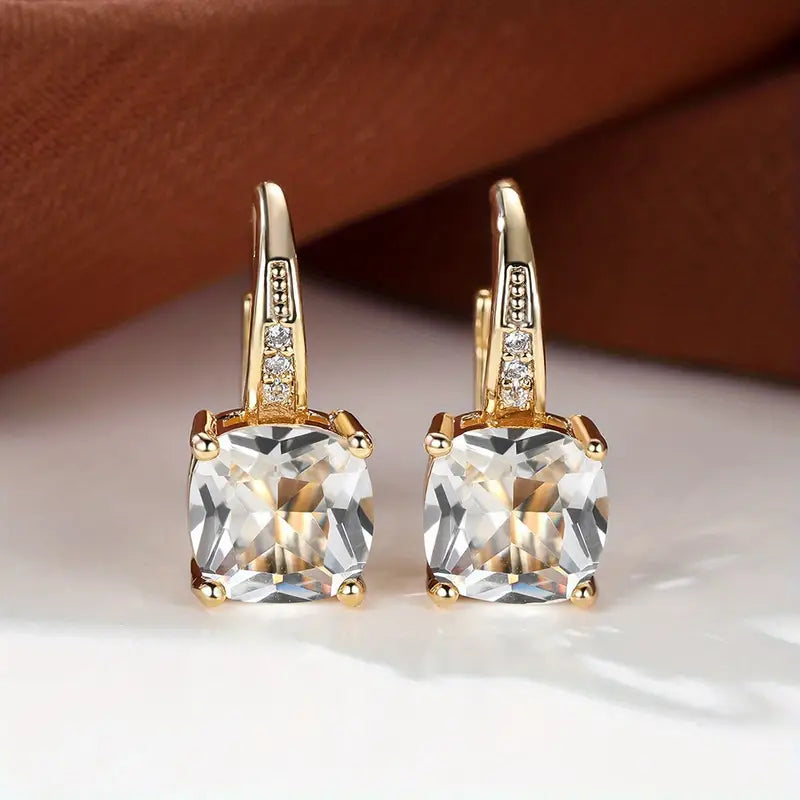 Cher Mystic Stone Hoop Earrings | Gold