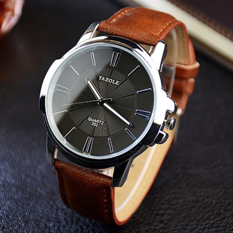 Luxurious Blue Glass Leather Watch™ - Olsen & Olsen