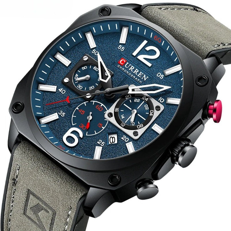 Business Leather Quartz Watch™ - Olsen & Olsen