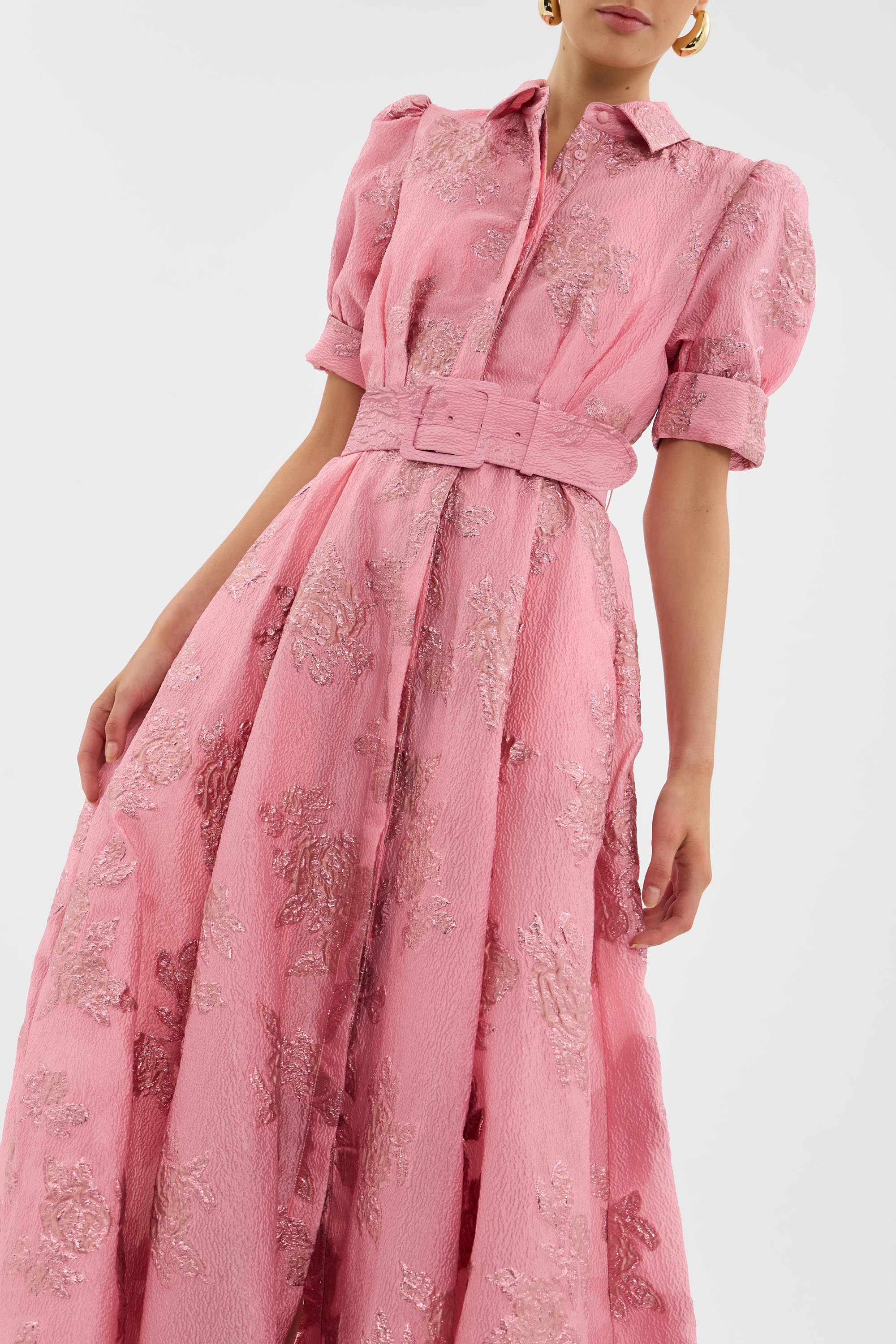 Rachel - Short dress with puff sleeves