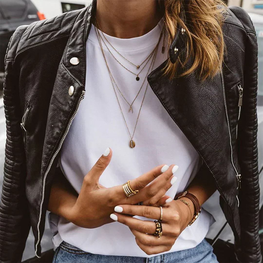 Mia | Women's Leather Biker Jacket | Structured and Versatile