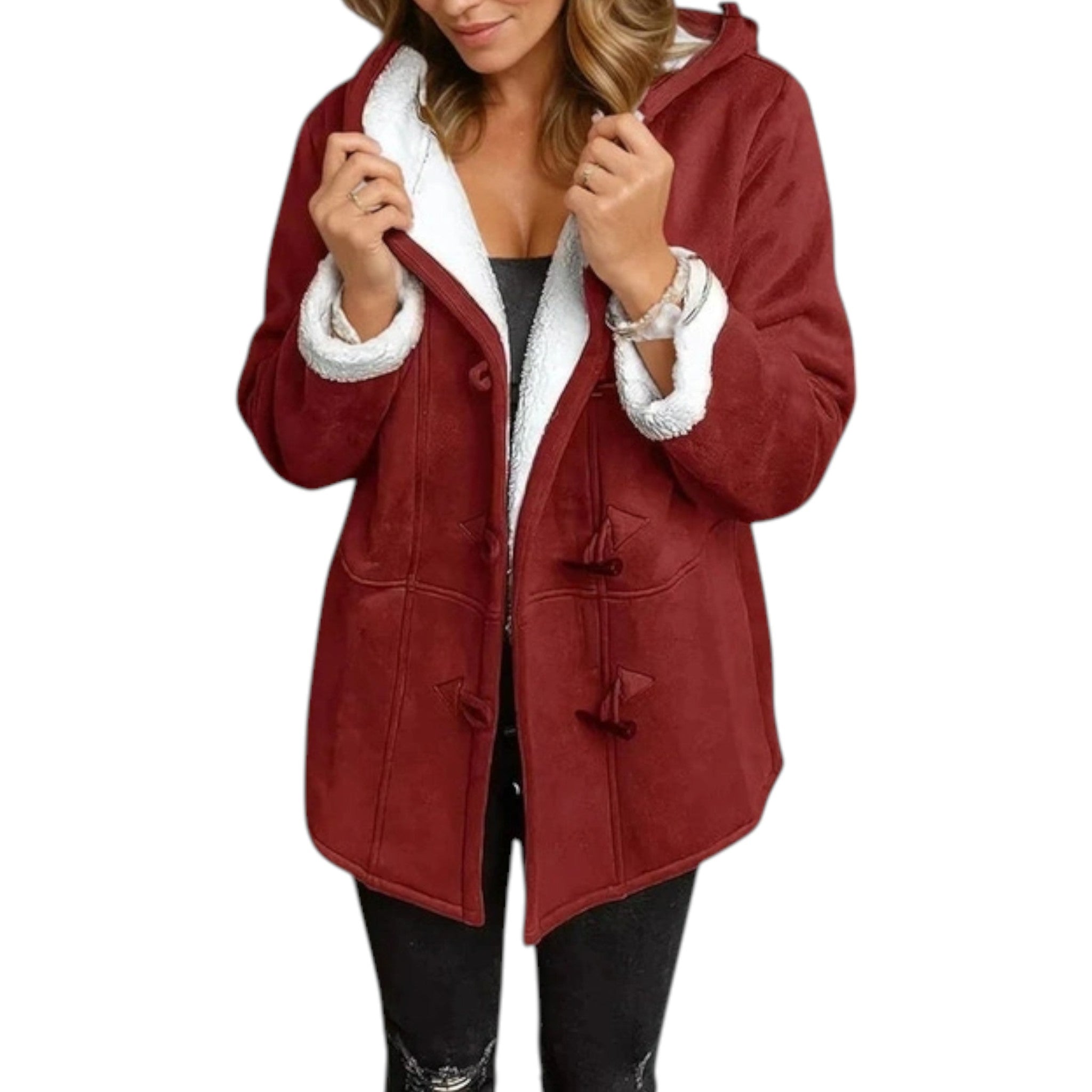 Olivia I Chic Furry Coat with Hood