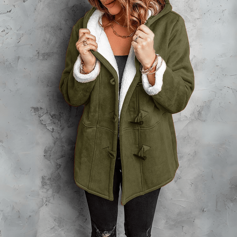 Olivia I Chic Furry Coat with Hood