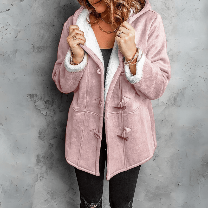 Olivia I Chic Furry Coat with Hood