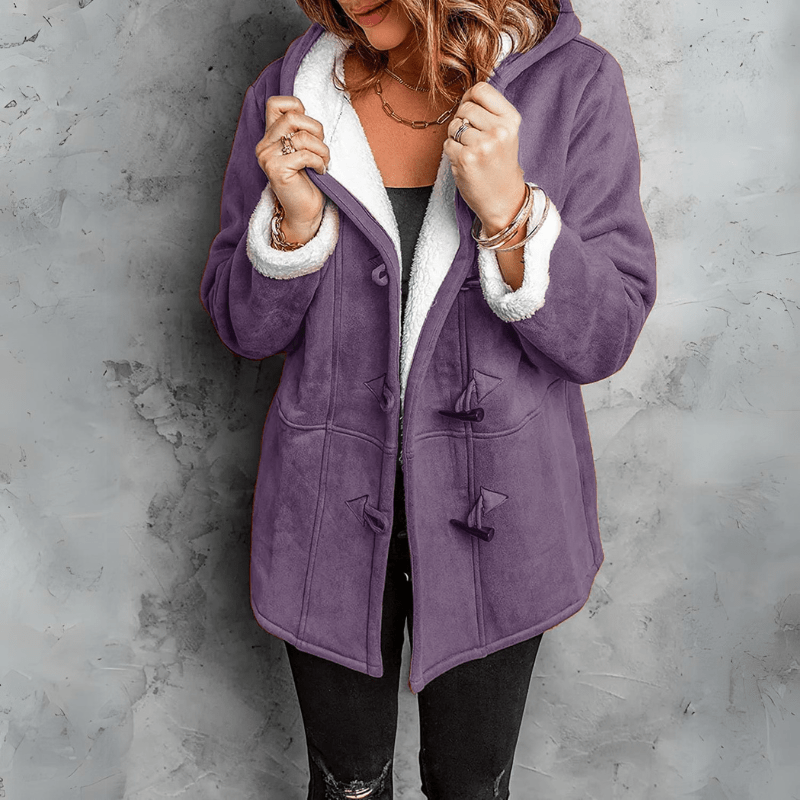 Olivia I Chic Furry Coat with Hood