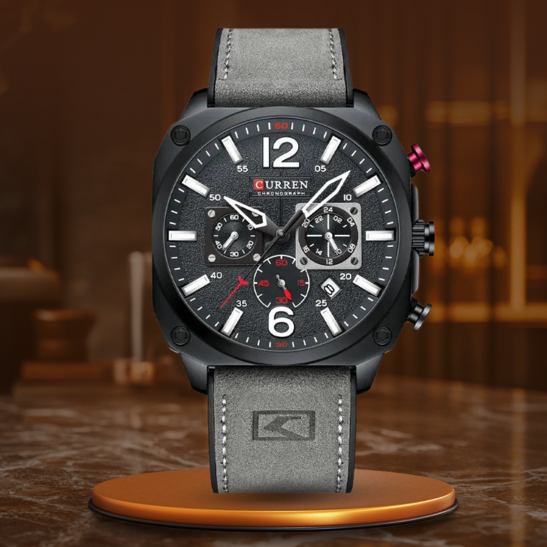 Business Leather Quartz Watch™ - Olsen & Olsen