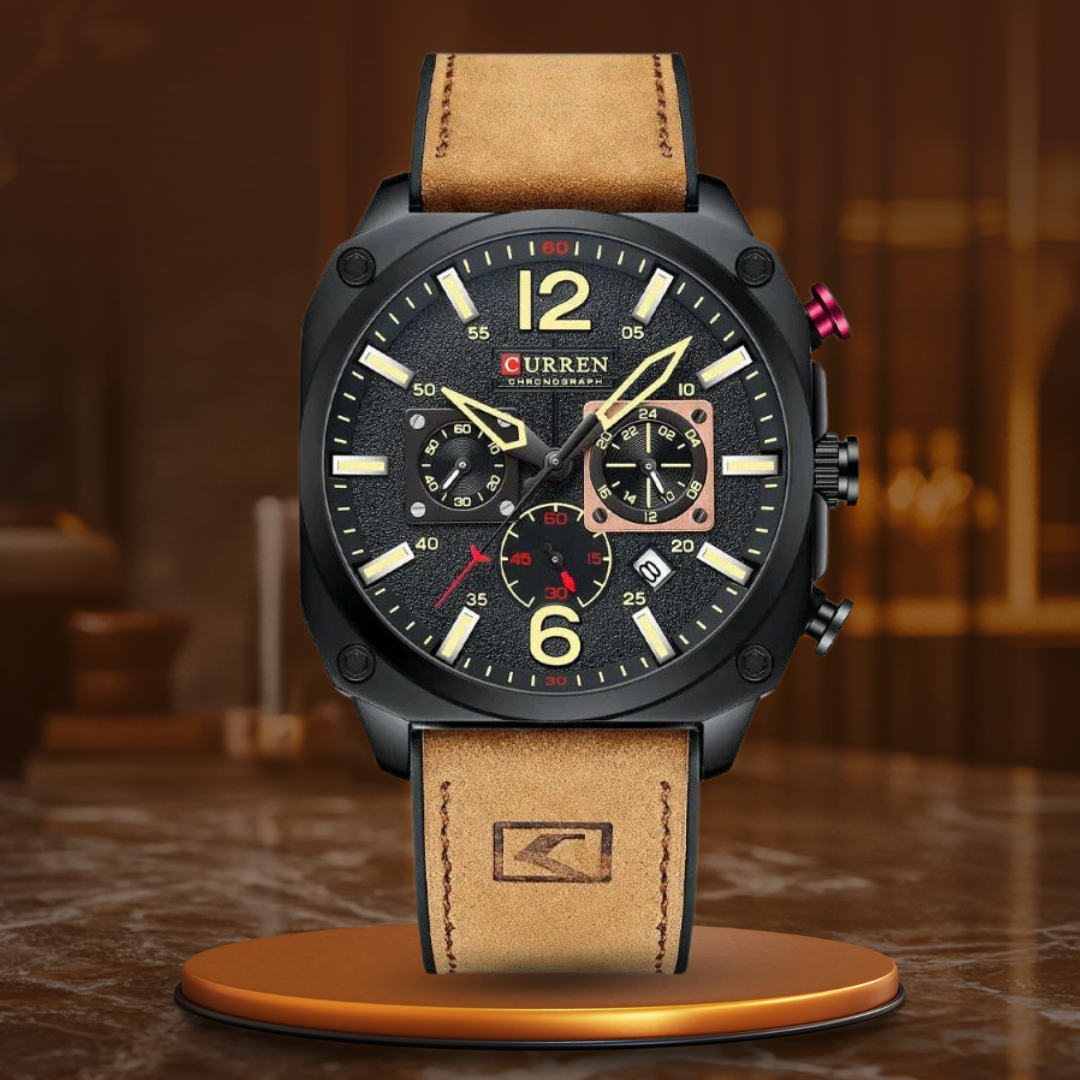 Business Leather Quartz Watch™ - Olsen & Olsen