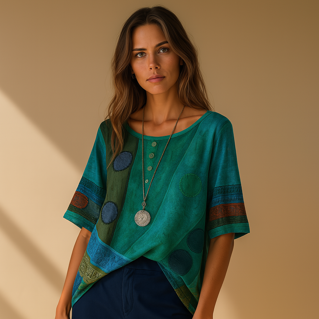Valarie - Colorful Bohemian Top