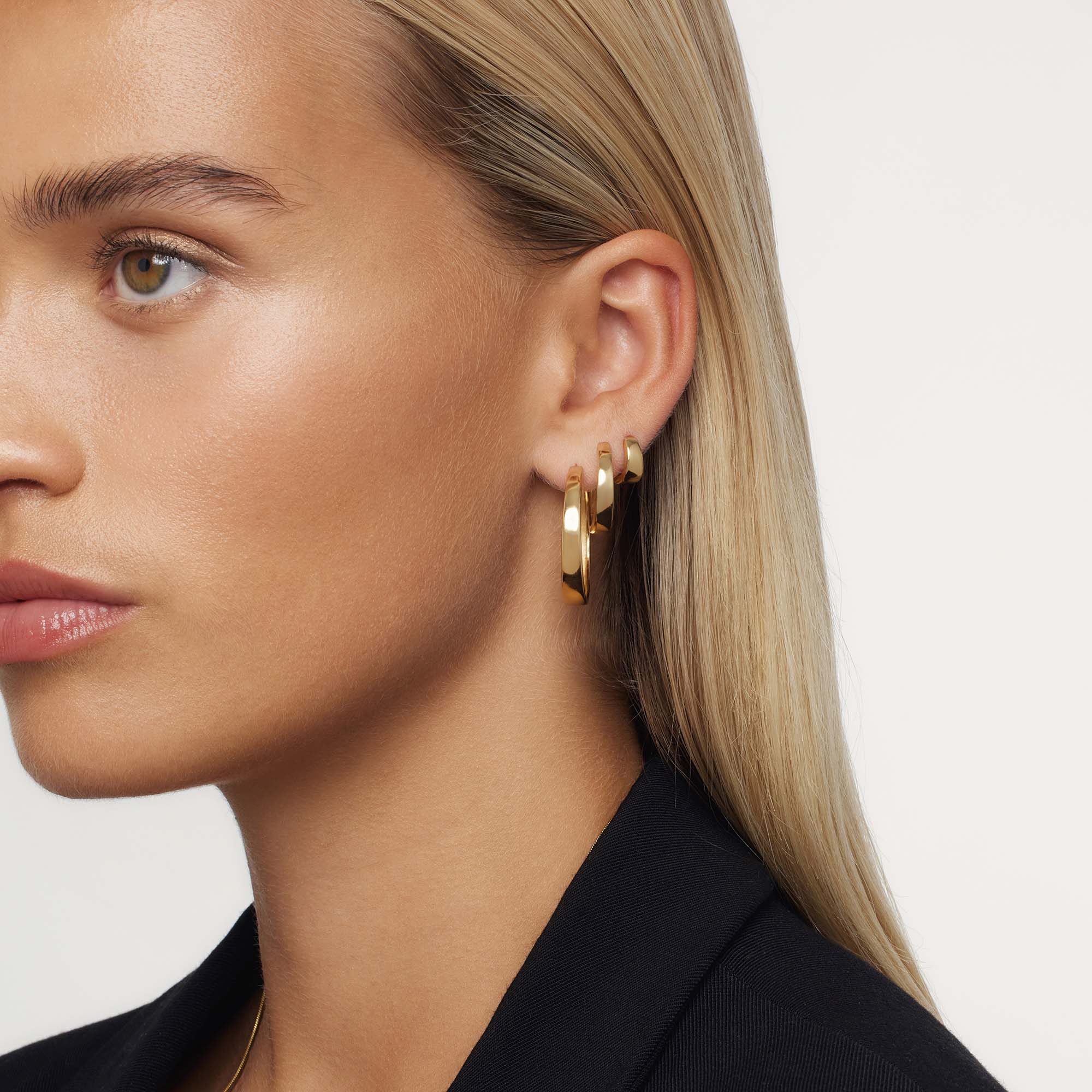 Ayla Statement Hoop Earrings | Gold