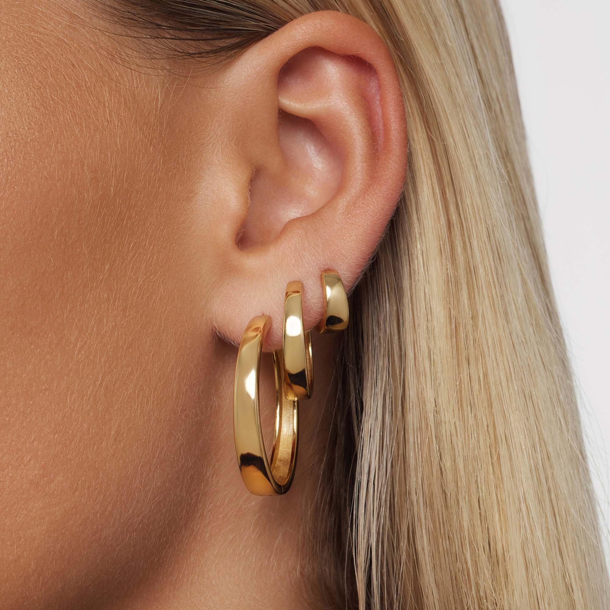 Ayla Statement Hoop Earrings | Gold