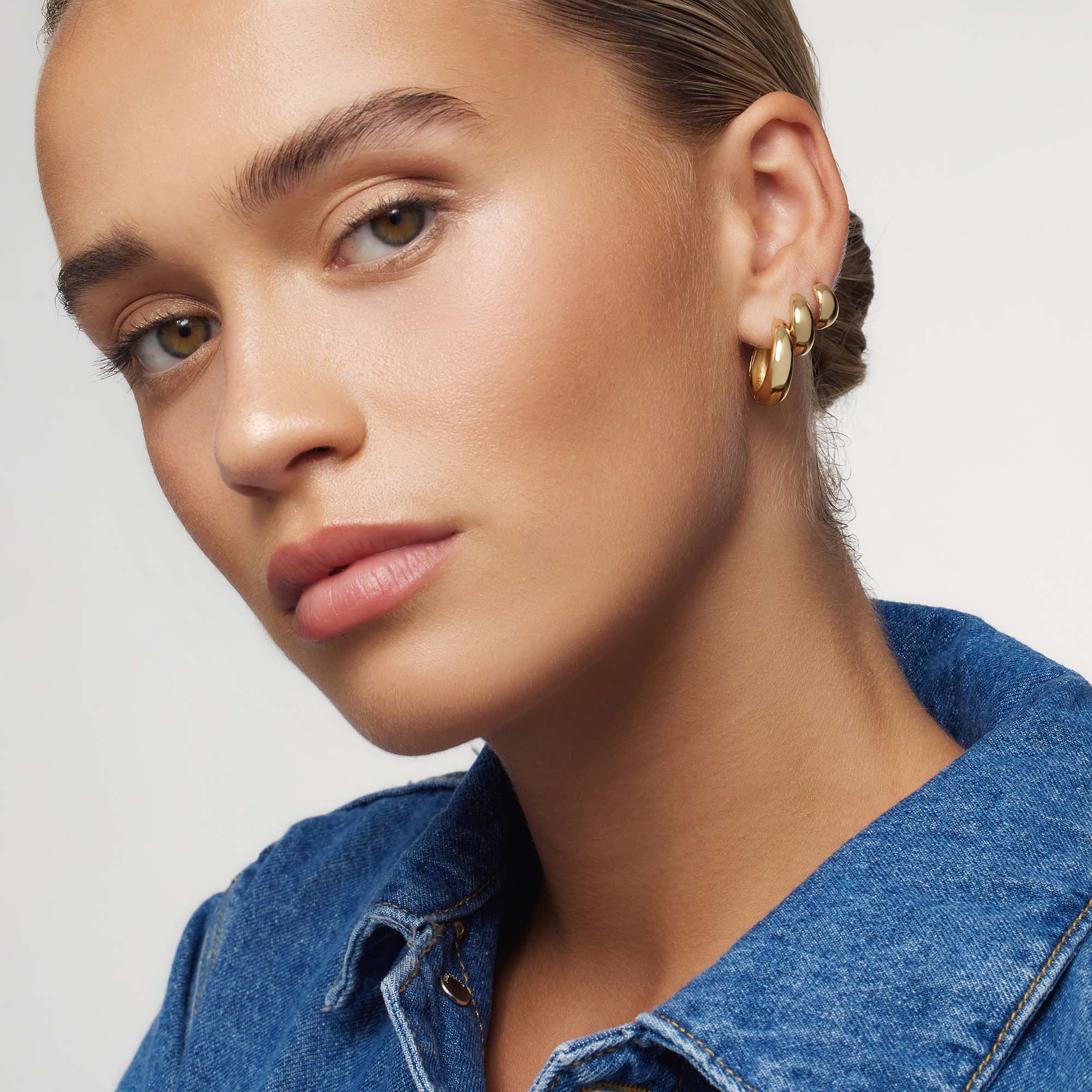 Cara Statement Hoop Earrings | Gold