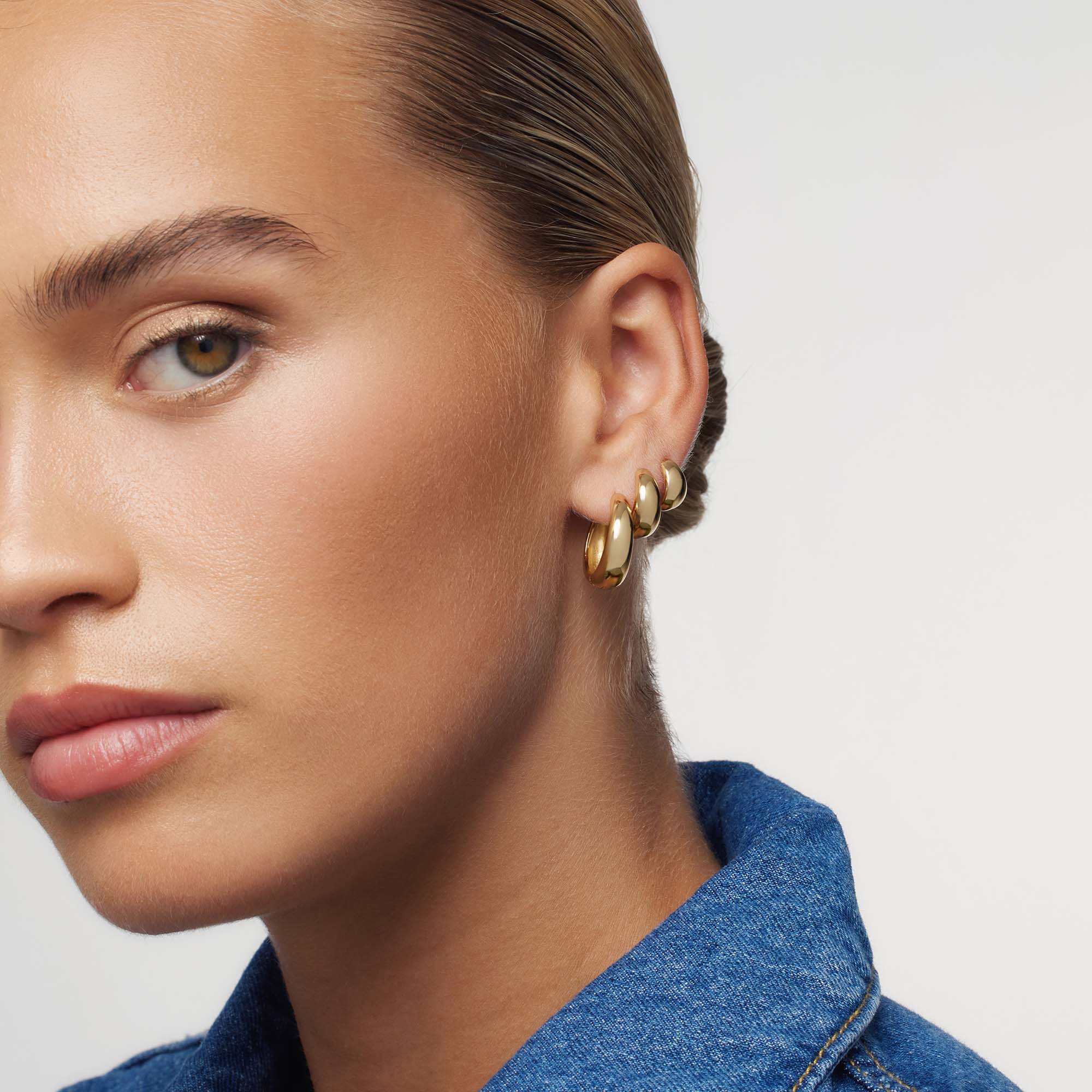 Cara Statement Hoop Earrings | Gold