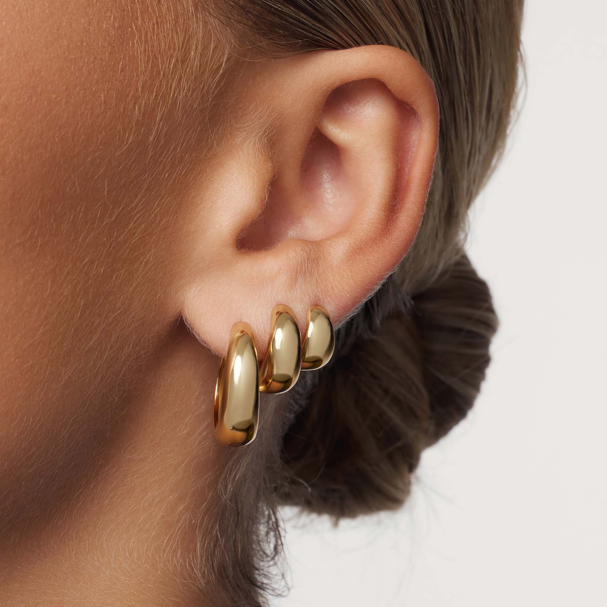 Cara Statement Hoop Earrings | Gold