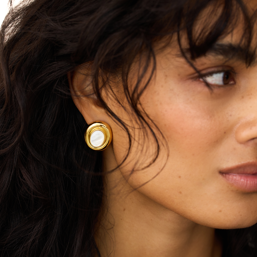 Jana Pearl Earrings | Gold