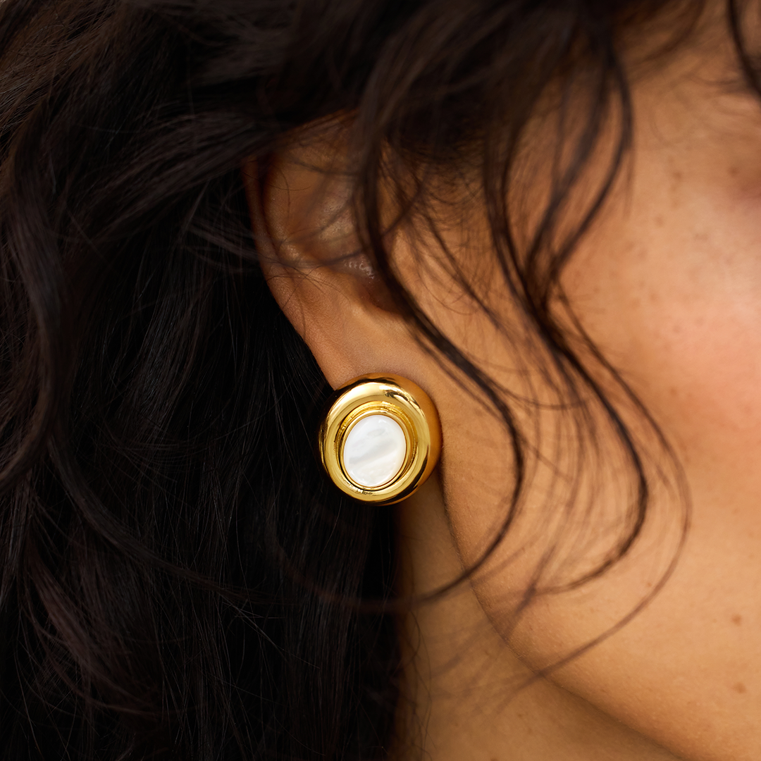 Jana Pearl Earrings | Gold