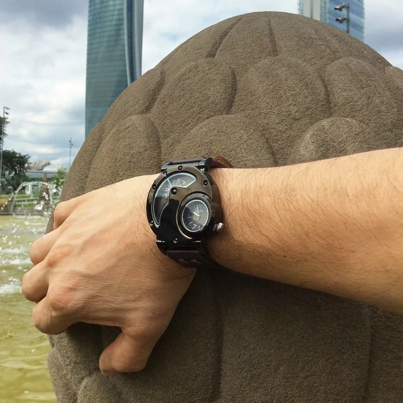 Olsen & Olsen Luxury Dual Time Quartz Watch