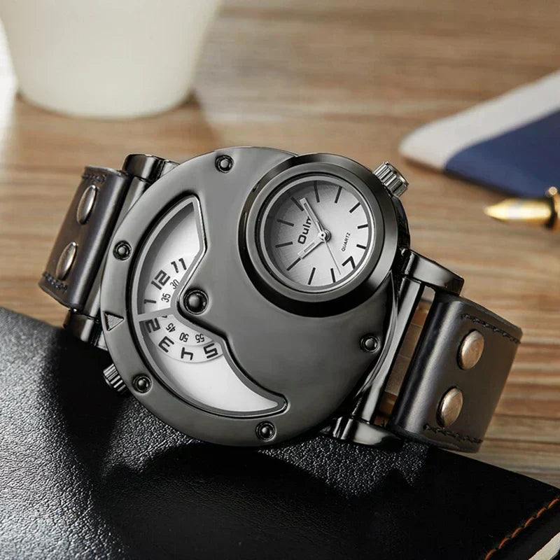 Olsen & Olsen Luxury Dual Time Quartz Watch