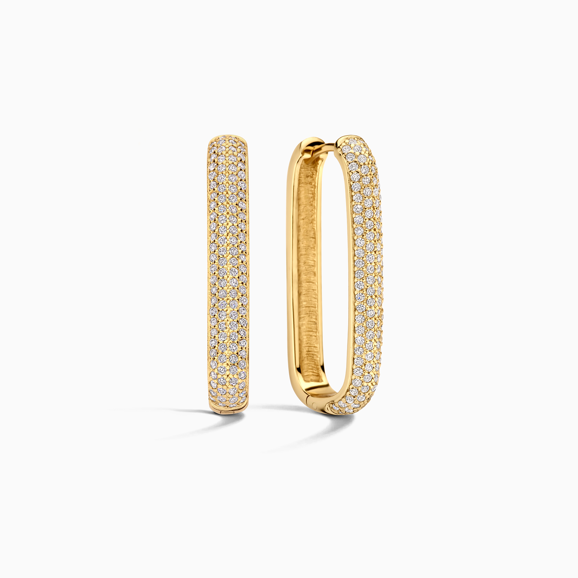 Nola Hoop earrings with large pavé icons | Gold