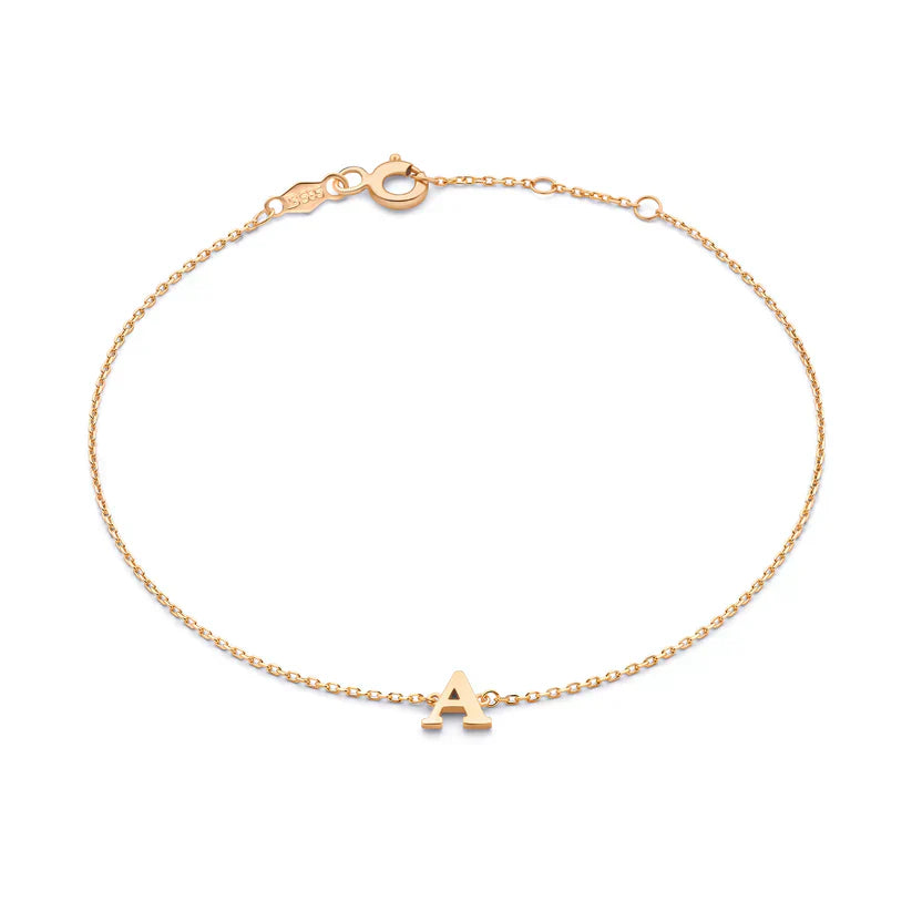 Cora Initial Bracelet | Gold