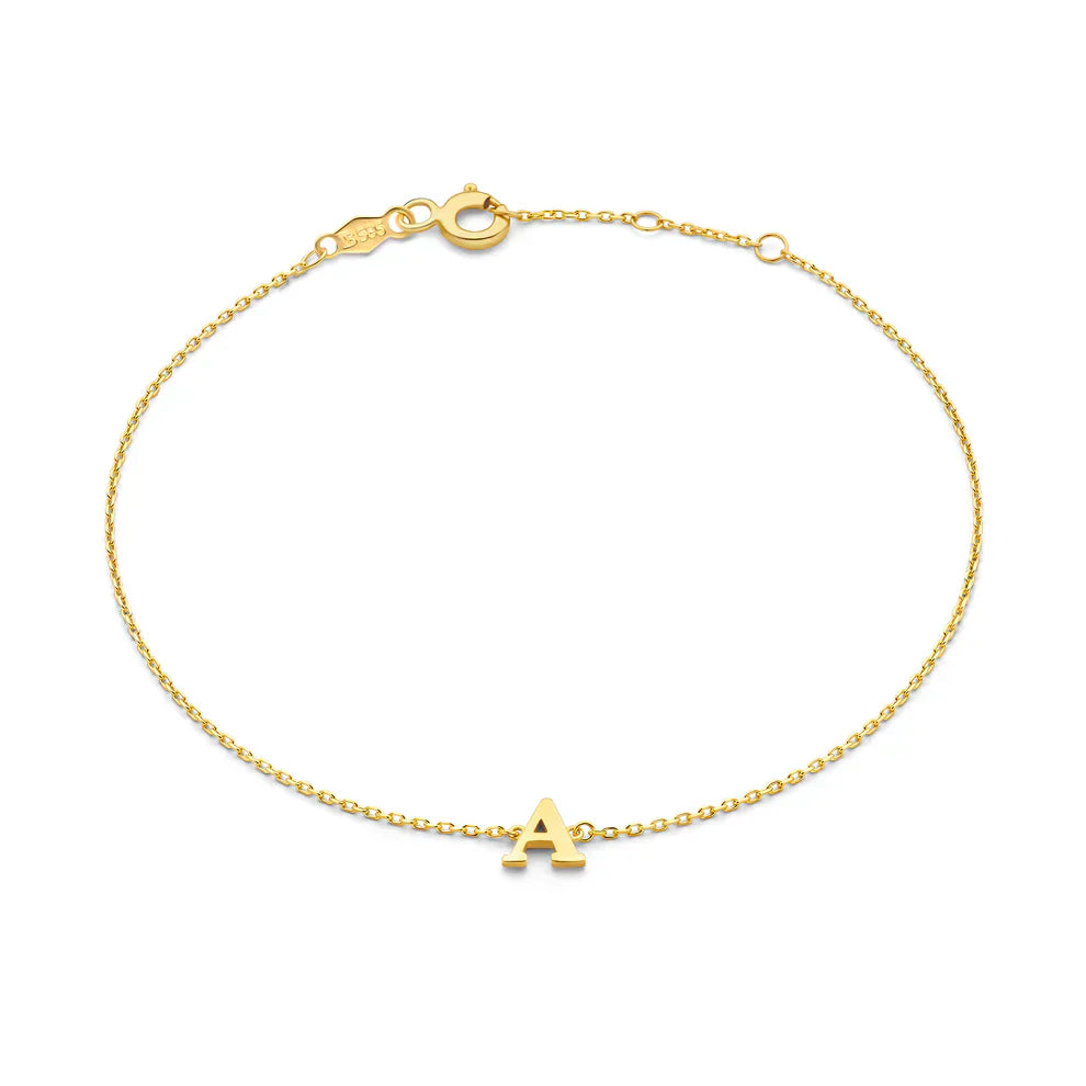 Cora Initial Bracelet | Gold