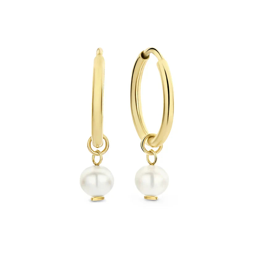 Faye Hoop earrings with crystals | Gold