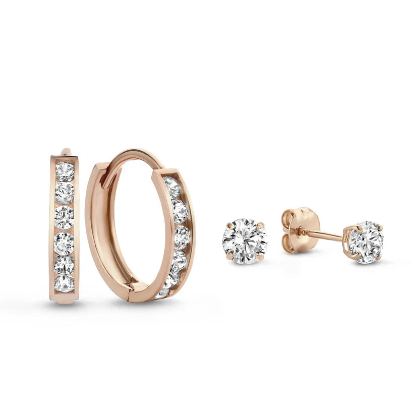 Bryn Brillane Stone Earring Set | Gold
