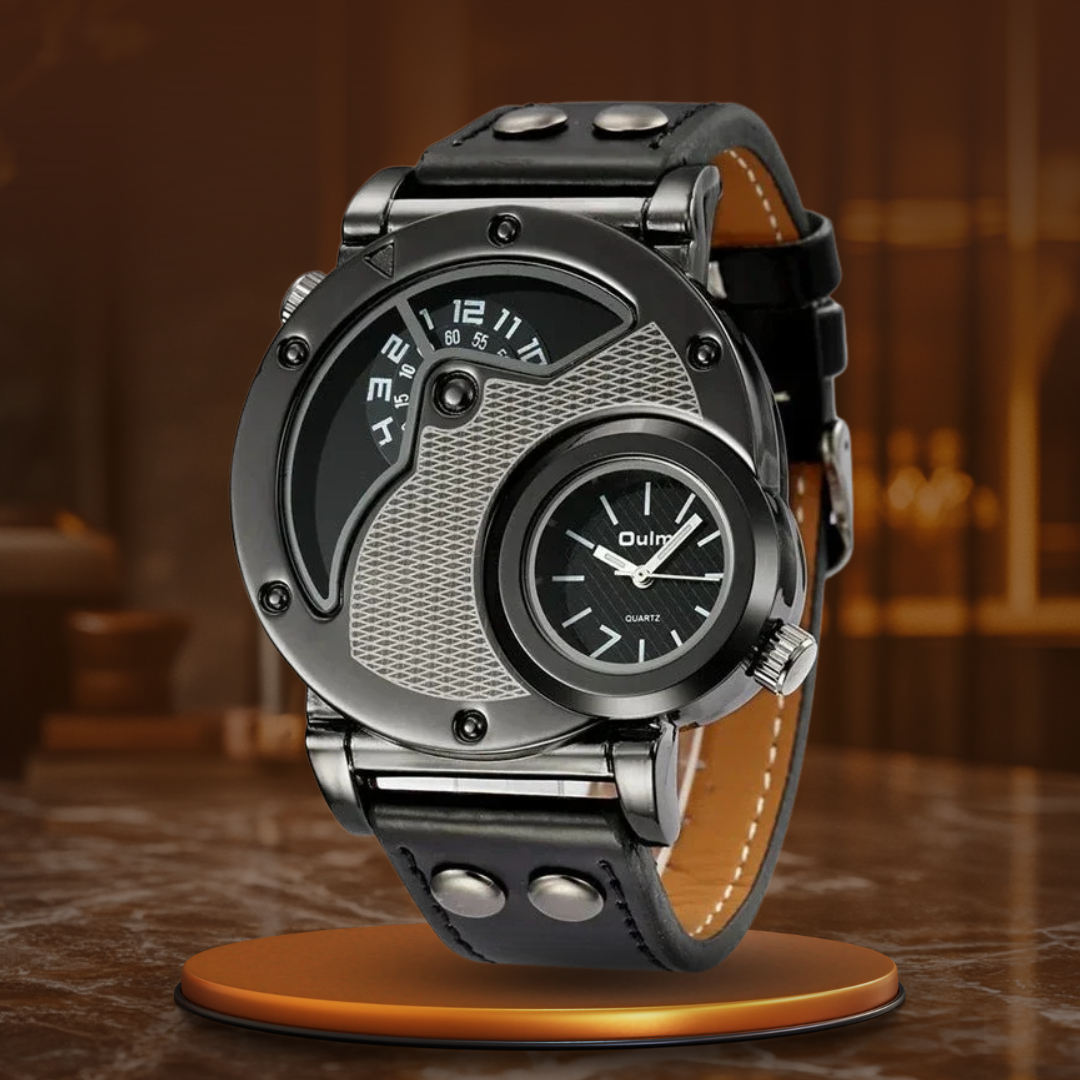 Olsen & Olsen Luxury Dual Time Quartz Watch