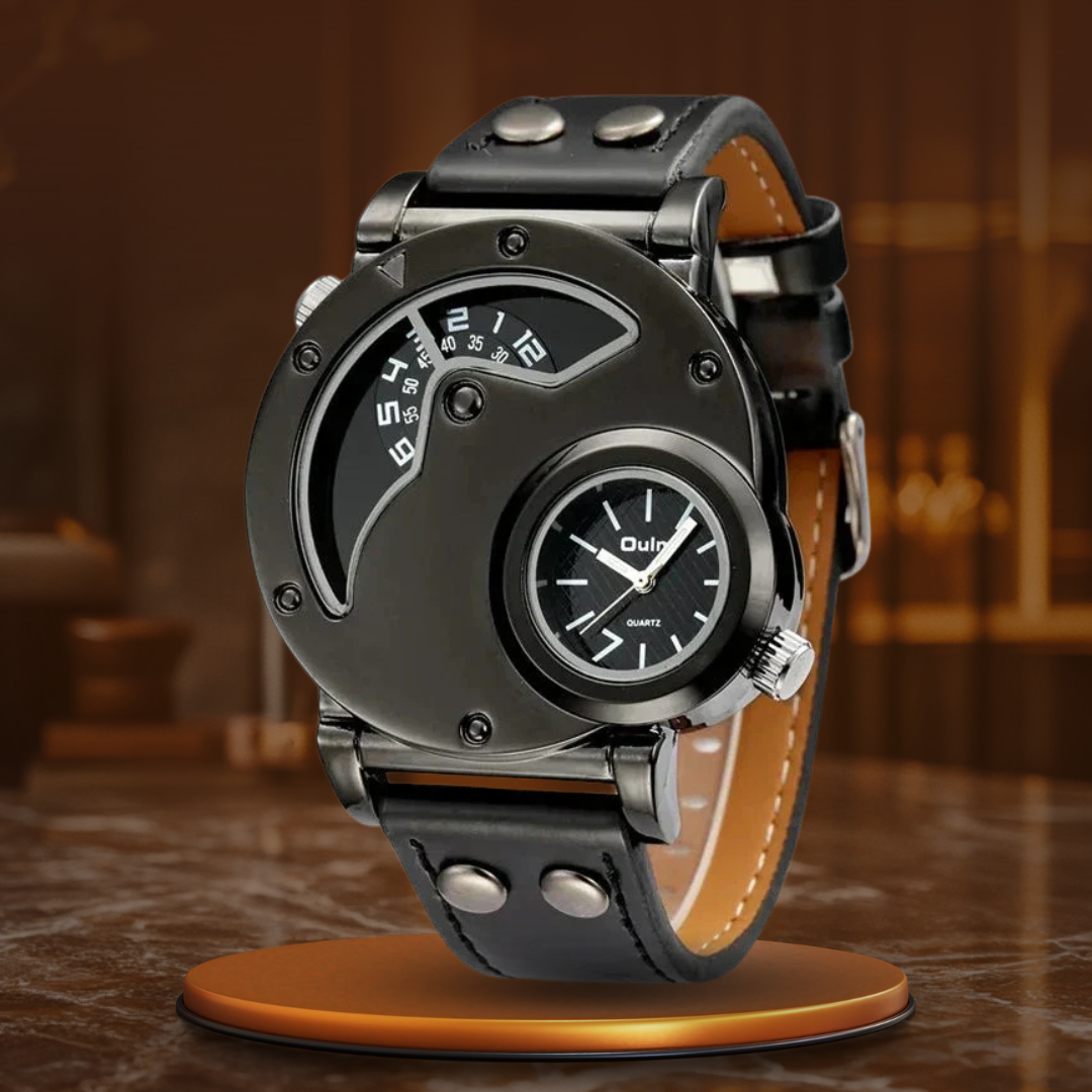 Olsen & Olsen Luxury Dual Time Quartz Watch